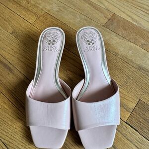 Vince Camuto Women's Nude Slide Kitten Heels